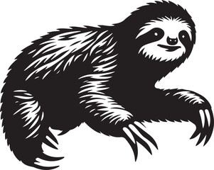 Obraz premium sloth vector silhouette style 