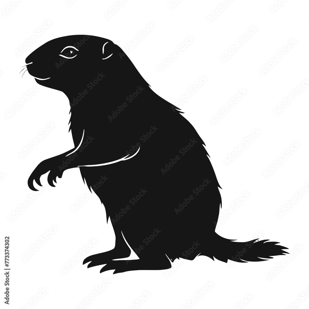 Poster Prairie Dog Silhouette