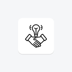 Partner Collaboration icon, partner, collaboration, partnership, teamwork line icon, editable vector icon, pixel perfect, illustrator ai file