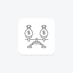 Mutual Benefit Alliance icon, mutual, benefit, alliance, collaboration thinline icon, editable vector icon, pixel perfect, illustrator ai file