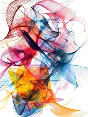 Abstract colorful scribbles - Ai Generated