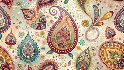 Experience the timeless charm of the Paisley print, where delicate teardrop shapes dance across the fabric in a whimsical display of elegance and sophistication, adding a touch of bohemian flair to an