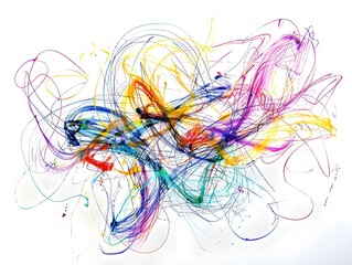Abstract colorful scribbles - Ai Generated