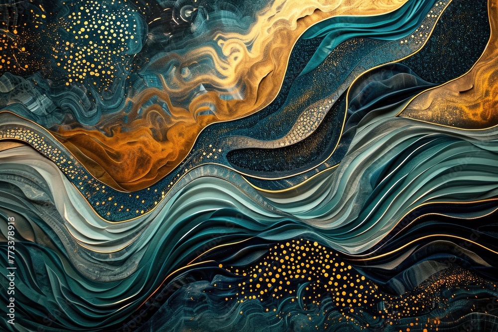 Leinwandbilder Dynamic abstract patterns creating visual interest, Engaging abstract patterns that dynamically capture visual interest.