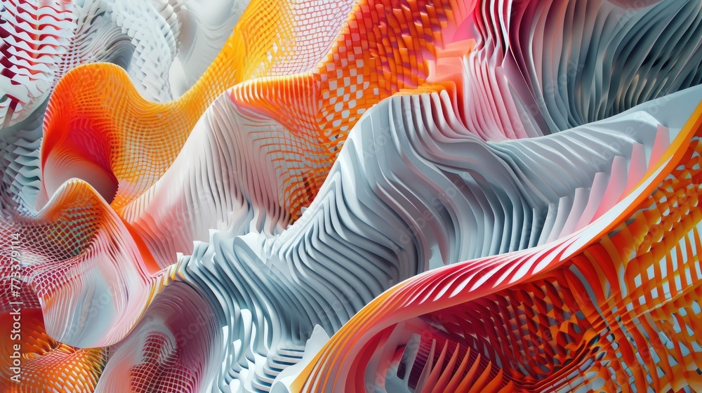 Leinwandbilder Dynamic abstract patterns creating visual interest, Engaging abstract patterns that dynamically capture visual interest.