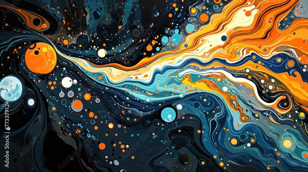 Leinwandbilder Dynamic abstract patterns creating visual interest, Engaging abstract patterns that dynamically capture visual interest.