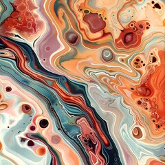 Abstract marbling pattern Acid marble texture background - Ai Generated