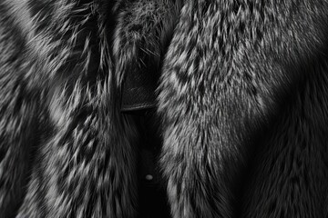 Editorial photo highlighting the texture and details of a luxurious fur coat, A captivating editorial photo focusing on the intricate texture and lavish details of a luxurious fur coat.
