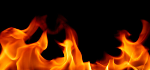 The flame burns horizontally.