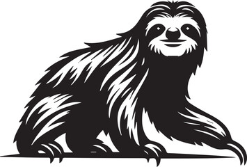  sloth vector  silhouette style  © SKShagor