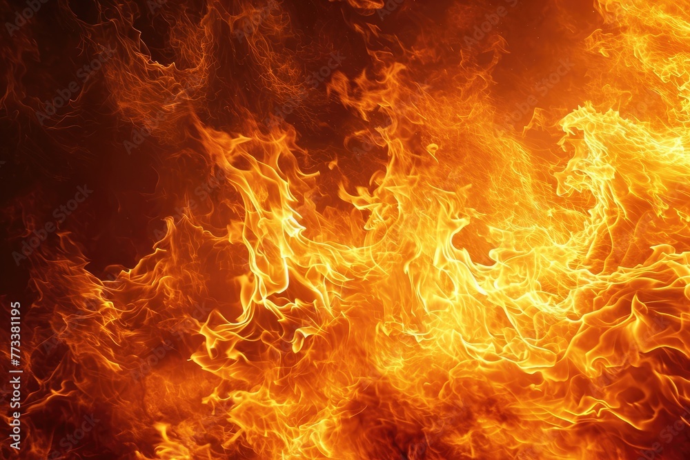 Poster explosive fire background with dramatic flames and dynamic lighting, a captivating fire background c