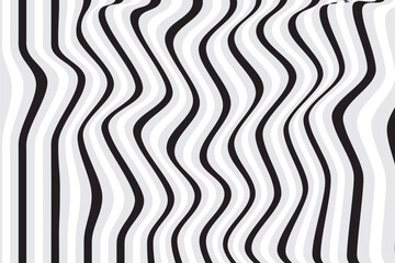 modern simple abstract black white color vertical line wavy pattern on grey background