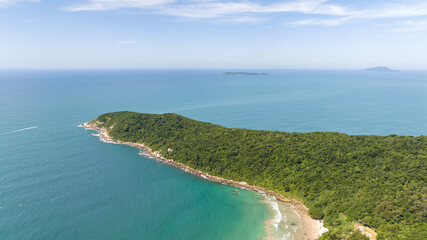 Bombinhas Beach in Santa Catarina. Aerial view taken with a drone. Brazil.