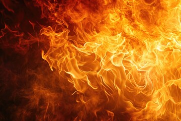 Fiery background with intense flames creating a powerful visual impact, An electrifying backdrop engulfed in intense flames