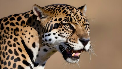 A Jaguar With Its Fur Bristling With Intensity  3