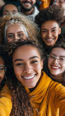Fototapeta premium Portrait of diverse people, ai
