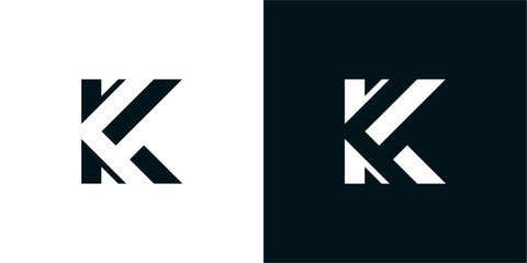 Minimal Letter KF FK Vector Logo , Logotype Initial KF FK Creative Vector Designs - obrazy, fototapety, plakaty