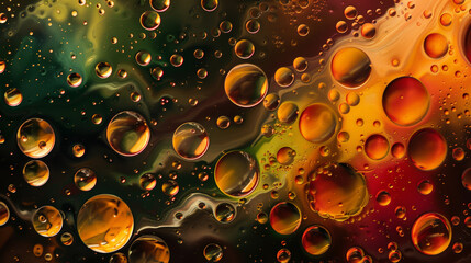 Colorful Oil Droplets: A Culinary Symphony. Generative AI