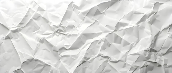 Crumpled white paper texture abstract - Ai Generated