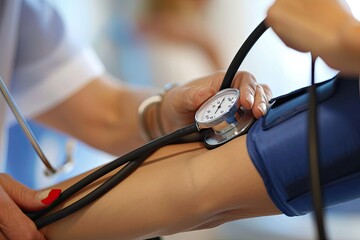 Hypertension High blood pressure, a risk factor for heart disease, Hypertension Elevated blood pressure, posing a risk for heart disease.
