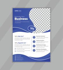 Modern vector business flyer design template