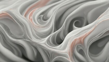 Obraz premium Distorted white marble 3d shapes with trendy pastel psychedelic abstract background