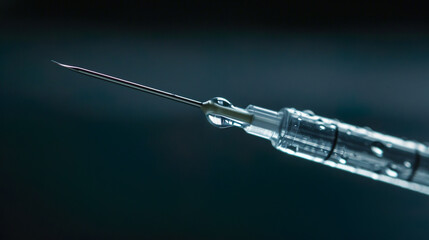 Close Up of Medical Syringe Needle