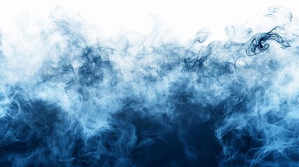 Blue and white smoke gradient abstract background illustration, grungy textured design