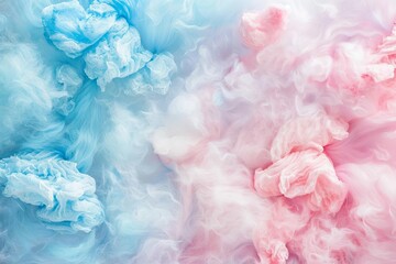 Soft Pastel Colored Cotton Candy Texture - Dreamy Abstract Background Illustration