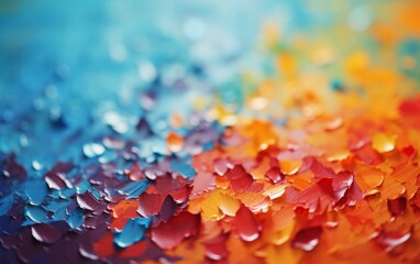 Close-up view of vibrant background with colorful swirls and droplets of water creating a dynamic and artistic composition - Powered by Adobe