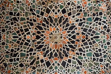Islamic geometric pattern, tessellating tiles, intricate and mesmerizing