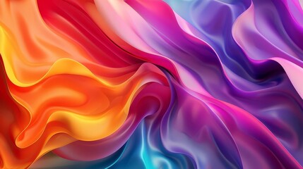 Obraz premium Colorful abstract organic shapes and fluid forms in vibrant gradient hues, modern background design