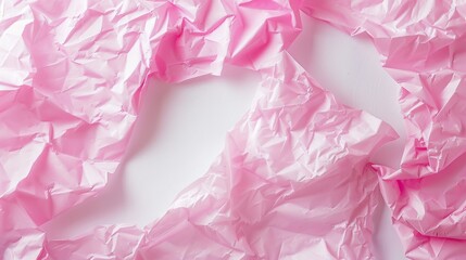 crumpled pink paper.