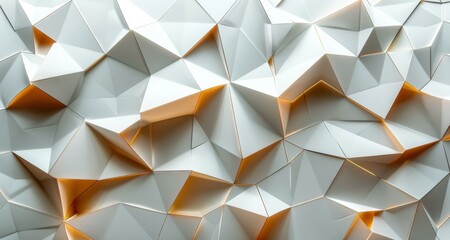 With a white background and an abstract polygonal pattern, this pattern is luxurious and elegant