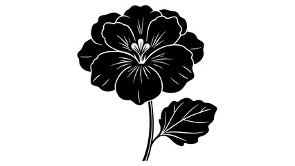 Vibrant Geranium Flower Vector Graphics Blossoming Beauty for Your Designs