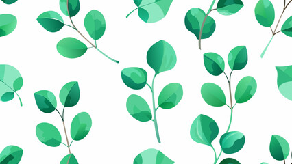 Enchanting Watercolor Green Floral Seamless Pattern Vector Elevate Your Designs with Nature's Beauty