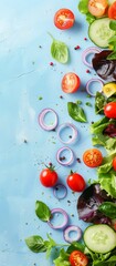 fresh chopped vegetables for salad background.