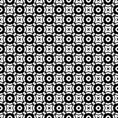 Fototapeta premium Black and white seamless abstract pattern. Background and backdrop. Grayscale ornamental design.