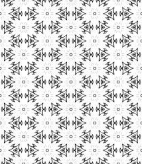 Black and white seamless abstract pattern. Background and backdrop. Grayscale ornamental design.
