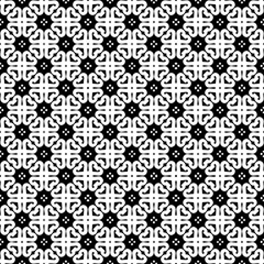 Black and white seamless abstract pattern. Background and backdrop. Grayscale ornamental design.