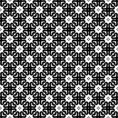 Black and white seamless abstract pattern. Background and backdrop. Grayscale ornamental design.