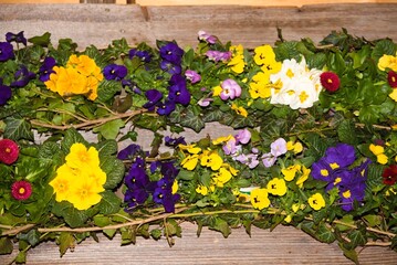 dekoratives Blumenarrangement für den Frühling