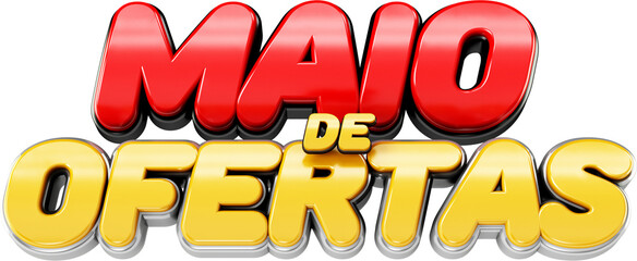 selo 3d maio logotipo descontos e ofertas do mes de maio brasil promocao de supermercado