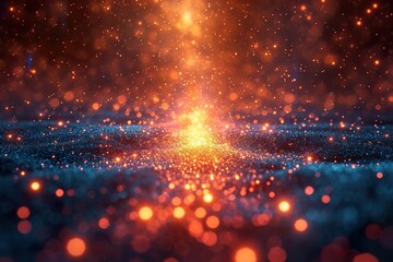 Futuristic lens flare. Light explosion star with glowing particles and lines. Beautiful modern conceptual rays background. - Powered by Adobe