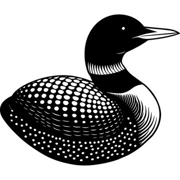 recommend clip art:  loon silhouette vector art illustration