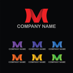 letter m concept logo for company , social media , website , app icon ,abstract logo design