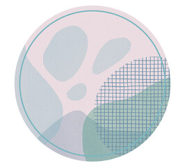 Textured Watercolor Spots Round Icon
