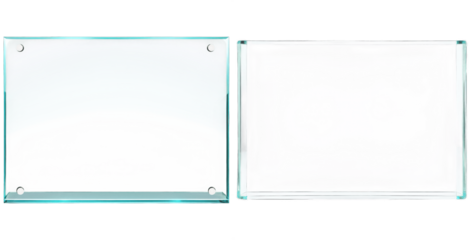 Transparent glass banner set, transparent glass products, translucent template