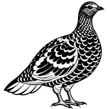 recommend clip art: ptarmigan silhouette vector art illustration