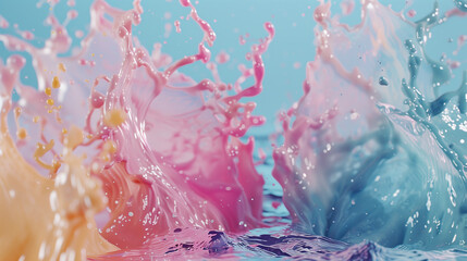 Colorful paint splashing
